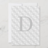 White Lace Katholic Mit Monogramm Save The Date (Rückseite)