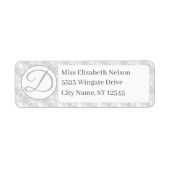 White Lace Katholic Mit Monogramm Wedding Address (Vorne)