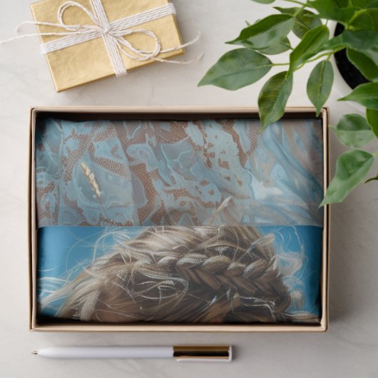 White Lace Maternity Brautparty Découpage Seidenpapier (Geschenk)