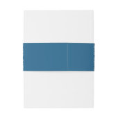 White Lace on Blue Wedding Einladungsbanderole (Rückseitenbeispiel)