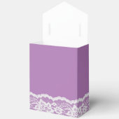 White Lace Purple Bridal Shower  Favor Box Geschenkschachtel (Offen)