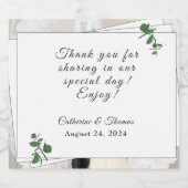 White Lace & Rose Blätter Food & Beverage Label Se Bierflaschenetikett (Einzelnes Label)