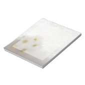 White Lace und Daisies Wedding Notizblock (Rotiert)