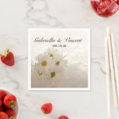 White Lace und Daisies Wedding Serviette (Beispiel)