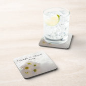 White Lace und Daisies Wedding Untersetzer (Rechte Seite)