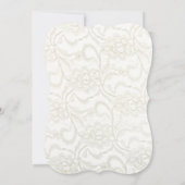 White Lace und Daisy Blume Hochzeit Einladung (Rückseite)