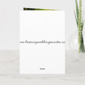 White Lace Vintage Wedding Foto Danke Lila (Rückseite)