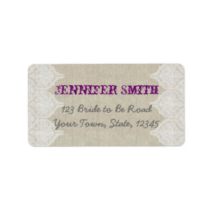 White Lace Vintage Wedellinen für UAWG Adressaufkleber