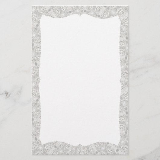 White Lace Wedding Kaleidoscope (Ihre Worte hier) Briefpapier (Vorderseite)