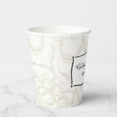 White Lace Wedding Paper Cup Pappbecher (Rechts)