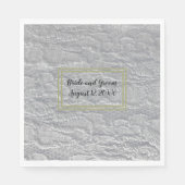 White Lace Wedding Paper Napkins Serviette (Vorderseite)