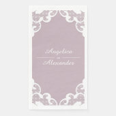 White Lace Wedding Serviette (Vorderseite)