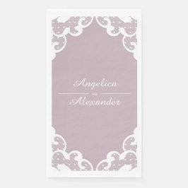 White Lace Wedding Serviette