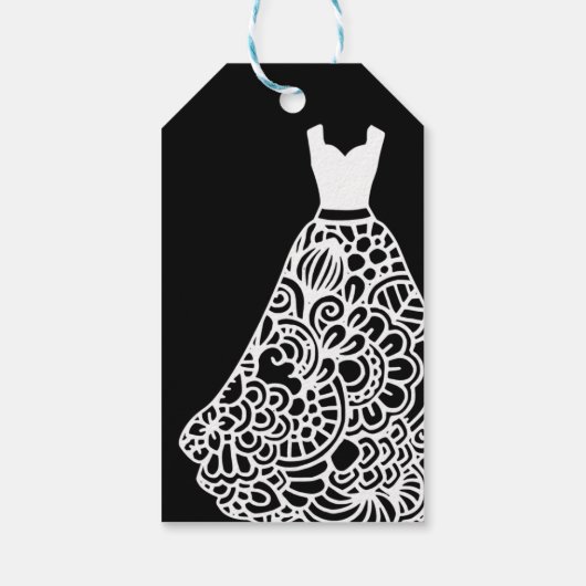 White Lace Wedress Geschenkanhänger (Rückseite)