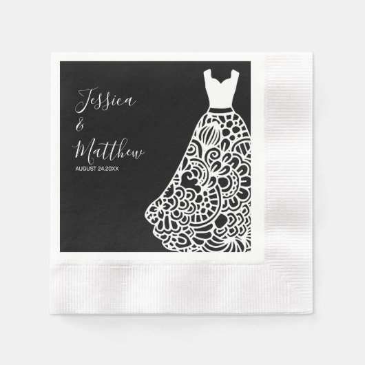 White Lace Wedress Serviette (Vorderseite)