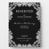 White Lace Wreath Wedding Erinnerungen lieben eins Fotoplatte (Vorderseite)