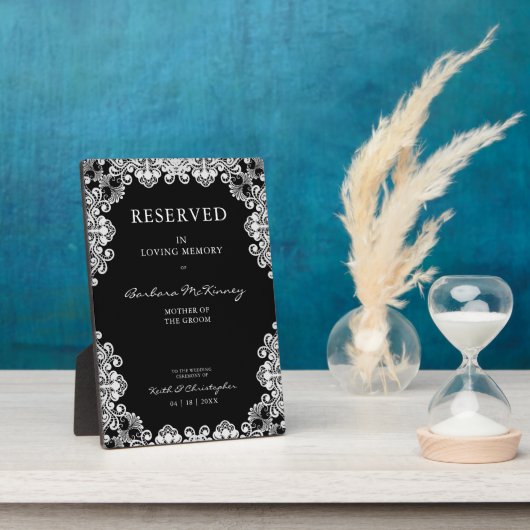 White Lace Wreath Wedding Erinnerungen lieben eins Fotoplatte (Seite)