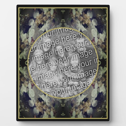 White Lacecap Hydrangea Fügen Sie Ihr Foto hinzu Fotoplatte (Vorderseite)