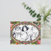 WHITE LADY RED APPLES | Paintable Postcards© Postkarte (Stehend Vorderseite)