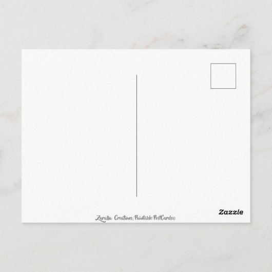 WHITE LADY RED APPLES | Paintable Postcards© Postkarte (Rückseite)