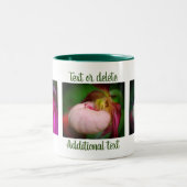 White Lady Slipper Blume Personalisiert Zweifarbige Tasse (Mittel)