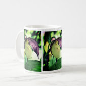 White Lady Slipper Orchid Blume Kaffeetasse (Vorderseite Links)