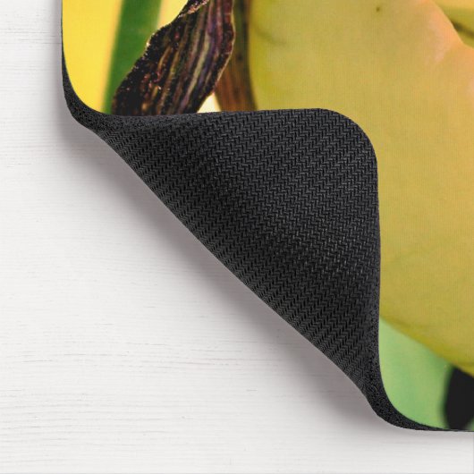 White Lady Slipper Orchid Blume Mousepad (Ecke)