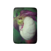 White Lady Slipper Orchid Blume Nah Badematte (Vorderseite Vertikal)