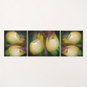 White Lady Slipper Orchid Blume Pair Yogamatte (Vorderseite (Horizontal))