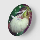 White Lady Slipper Orchid Blume Personalisiert Runde Wanduhr (Winkel)