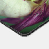 White Lady Slipper Orchid Blume Personalisiert Schreibtischunterlage (Ecke)