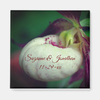 White Lady Slipper Orchid Personalisierte Hochzeit