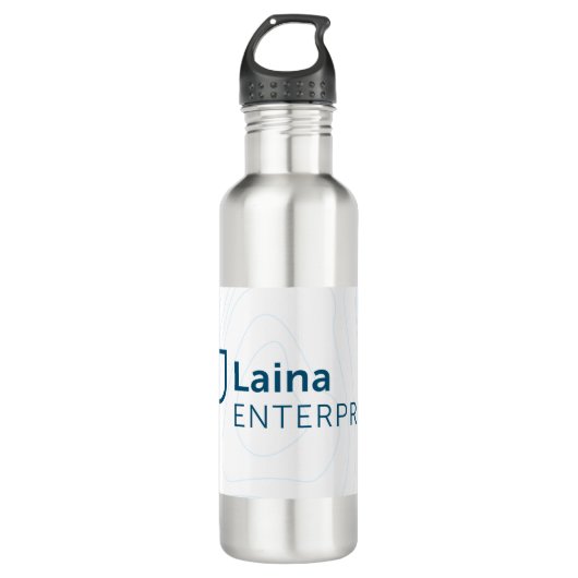 White Laina Enterprises Edelstahlflasche (Vorderseite)