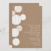 White Lanterns Inspirierte Hochzeit Cardstock Einladung (Vorne/Hinten)