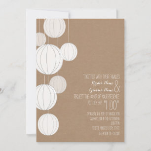 White Lanterns Inspirierte Hochzeit Cardstock Einladung