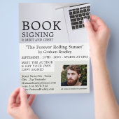 White Laptop, Writers Book Signing Advertising Flyer (Hand)