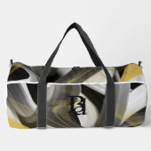 White Large Duffel Bag Trend Abstrakt Black Gold Duffle Bag (Vorderseite)