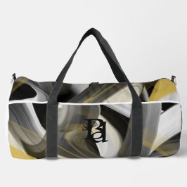 White Large Duffel Bag Trend Abstrakt Black Gold Duffle Bag