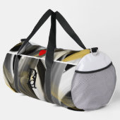 White Large Duffel Bag Trend Abstrakt Black Gold Duffle Bag (Rechte Ecke)