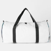 White Large Gym Bag Trend Abstrakt Blue Ocean Duffle Bag (Rückseite)