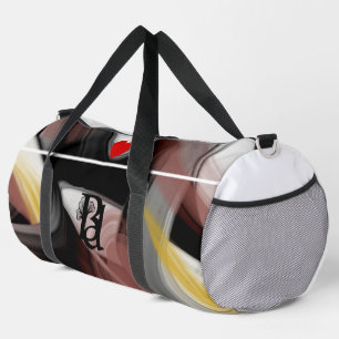 White Large Gym Duffel Bag Trend Abstrakt Powdery Duffle Bag