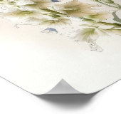 White Larkspur Blume Art Print Poster (Ecke)