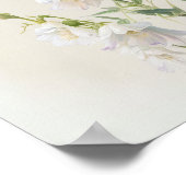 White Larkspur Blume Art Print Poster (Ecke)