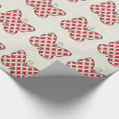 White Lattice Butterfly Geschenkpapier (Ecke)