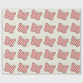 White Lattice Butterfly Geschenkpapier (Flach)