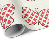 White Lattice Butterfly Geschenkpapier (Rolleneckpunkt)