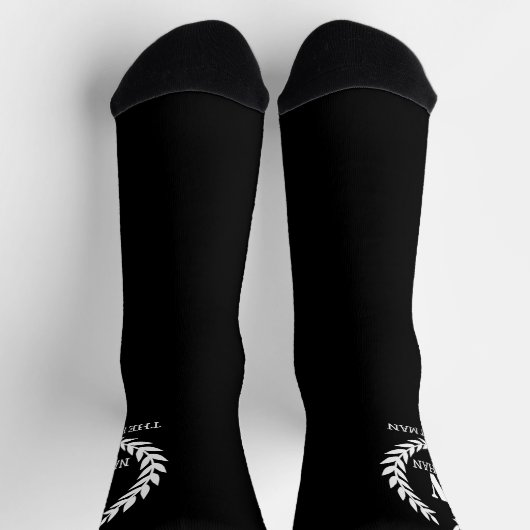 White Laurel Wreath Socks Socken (Oben)