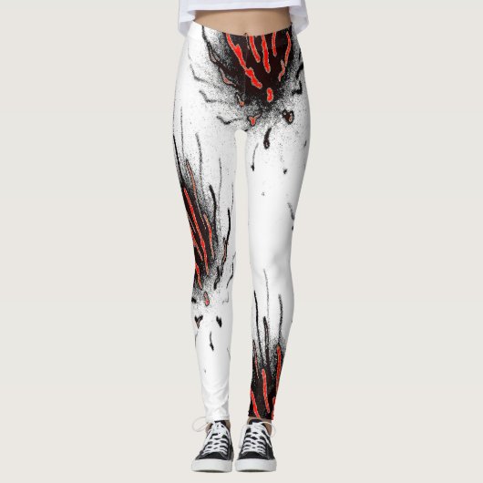 White Lava Flow Leggings (Vorderseite)