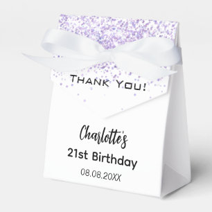 White Lavendel Name Vielen Dank Geschenkschachtel