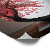 White Leaf Tree Globe Poster (Ecke)